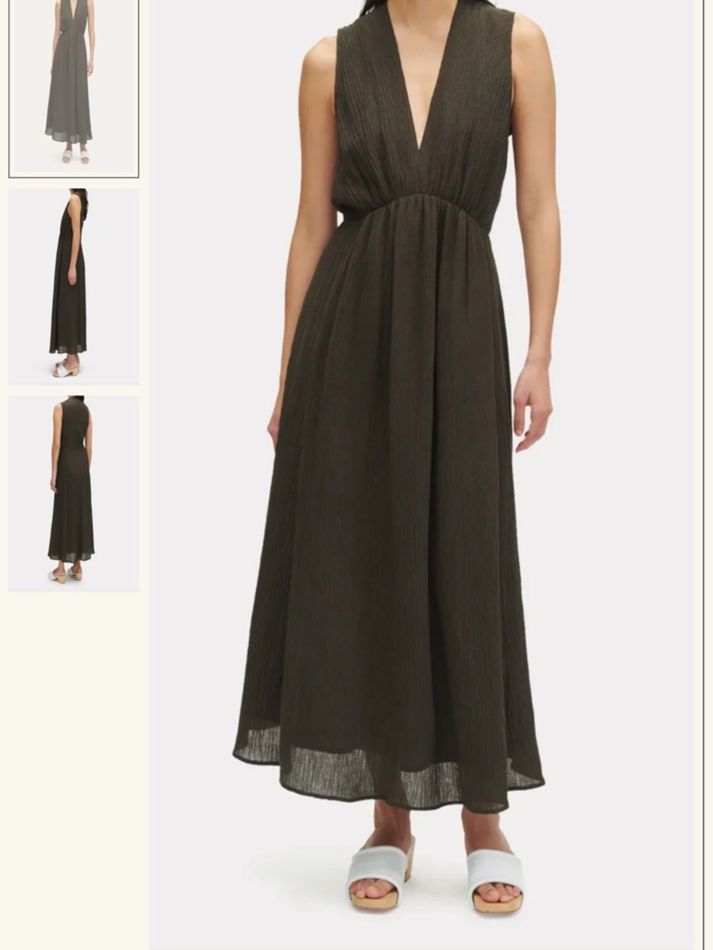Rachel Comey “Ventosa” Maxi Dress, Charcoal, Size 10
